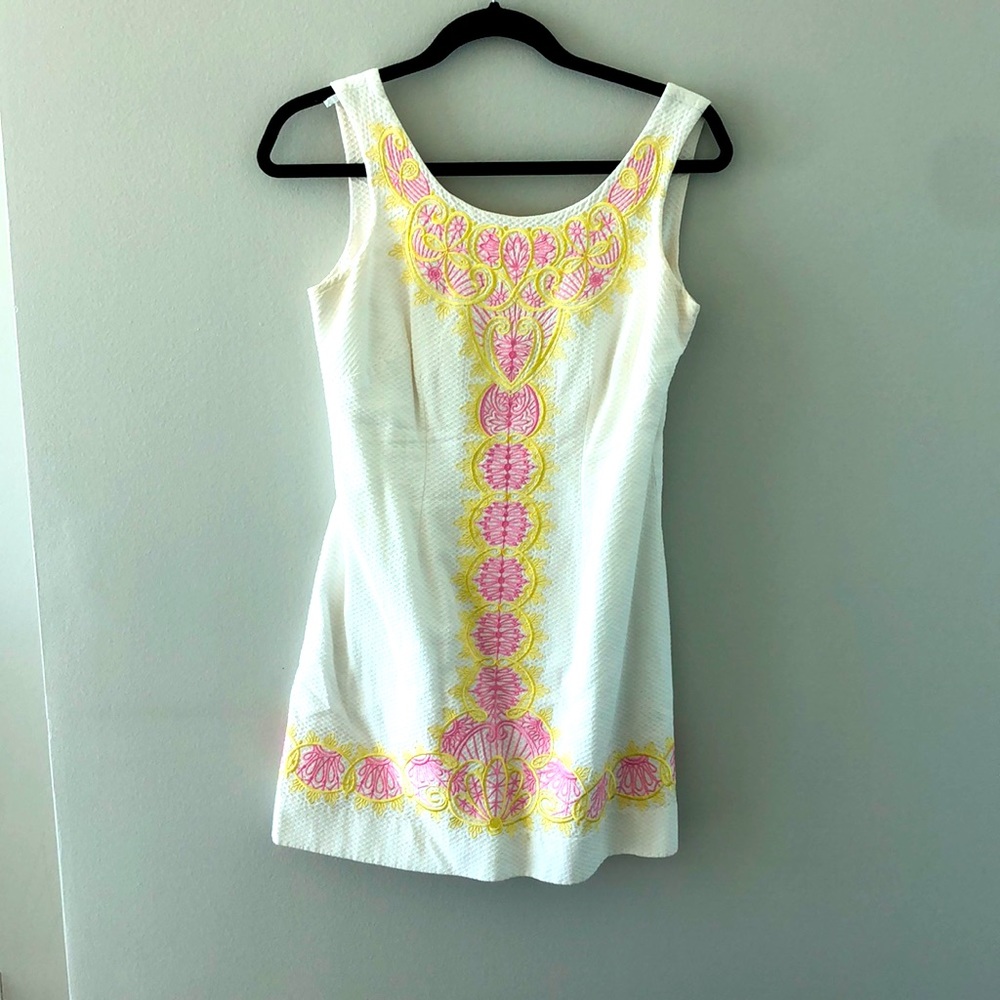 Lilly Pulitzer white and pink dress
